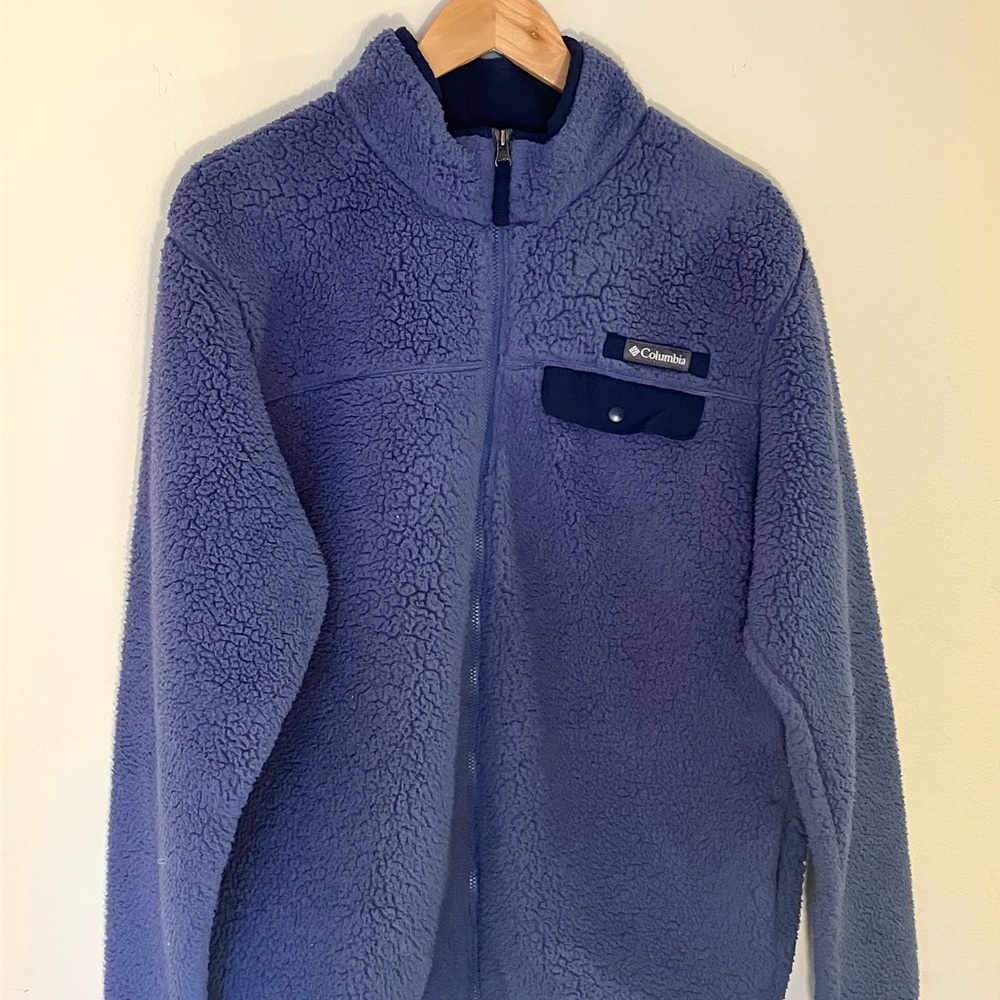 Columbia Men’s Blue Fleece Winter Jacket